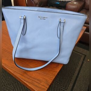 Kate Spade Saffiano Tote Bag Purse Light Blue  Elegant, Spacious And Stylish.